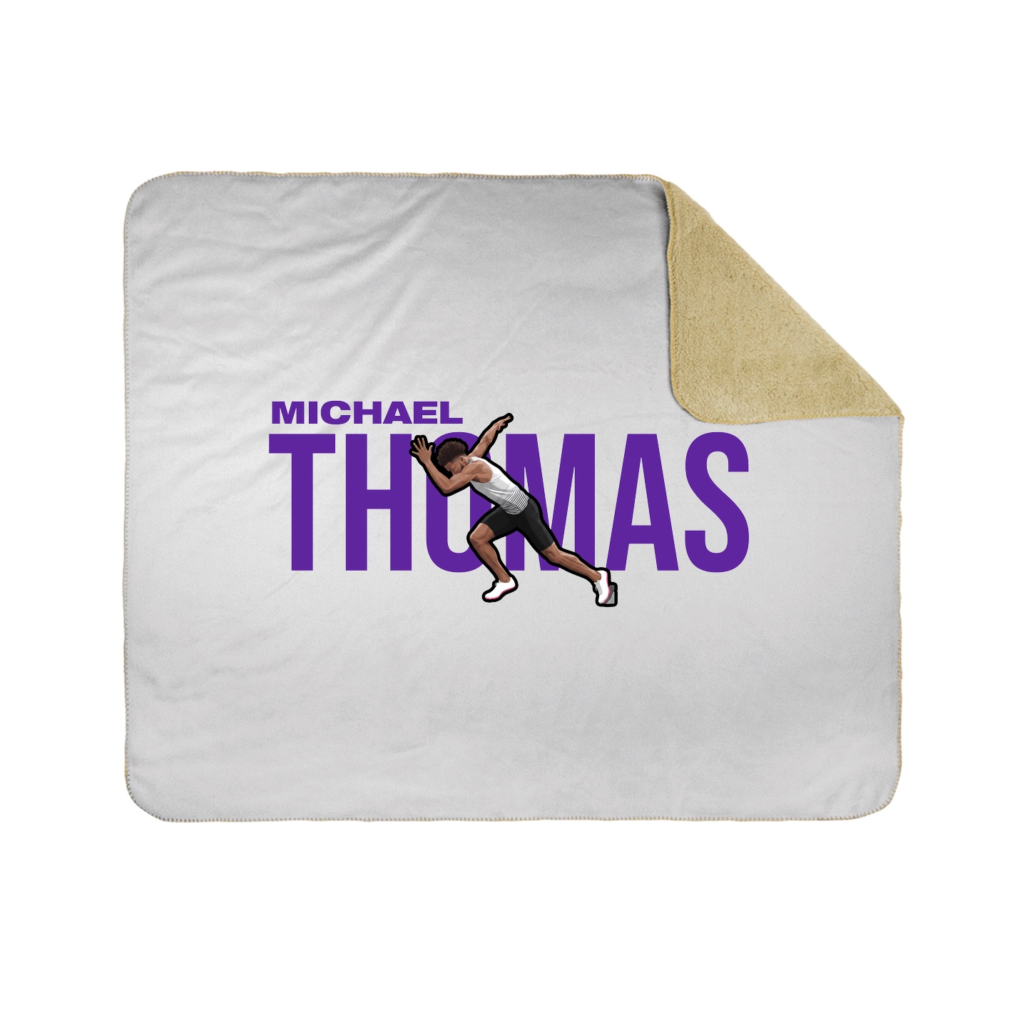 Throw Blanket — Player Name in White