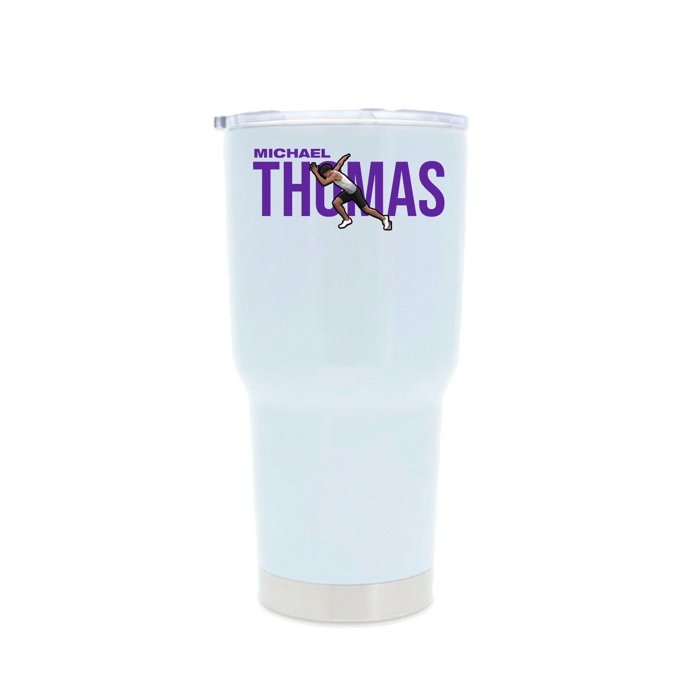 30oz Stainless Steel Tumbler — Player Name in White