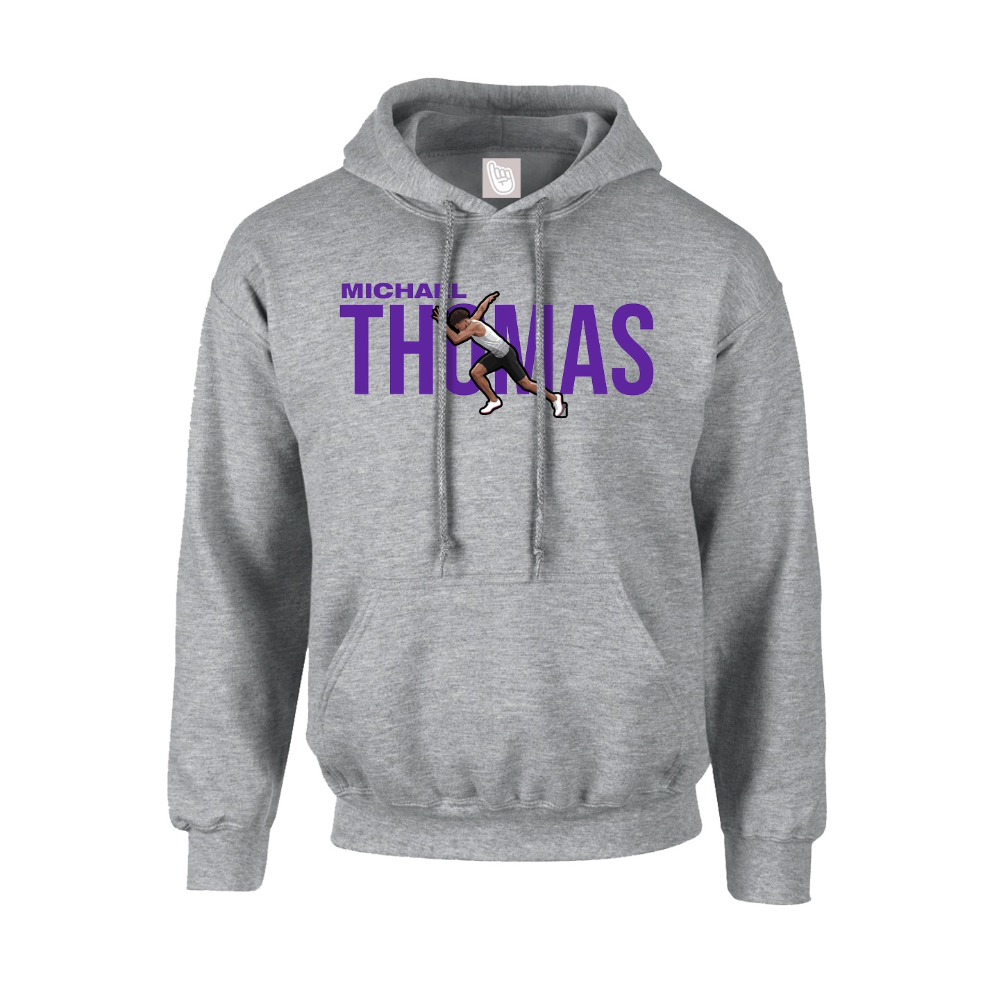 Hoodie — Player Name in Grey