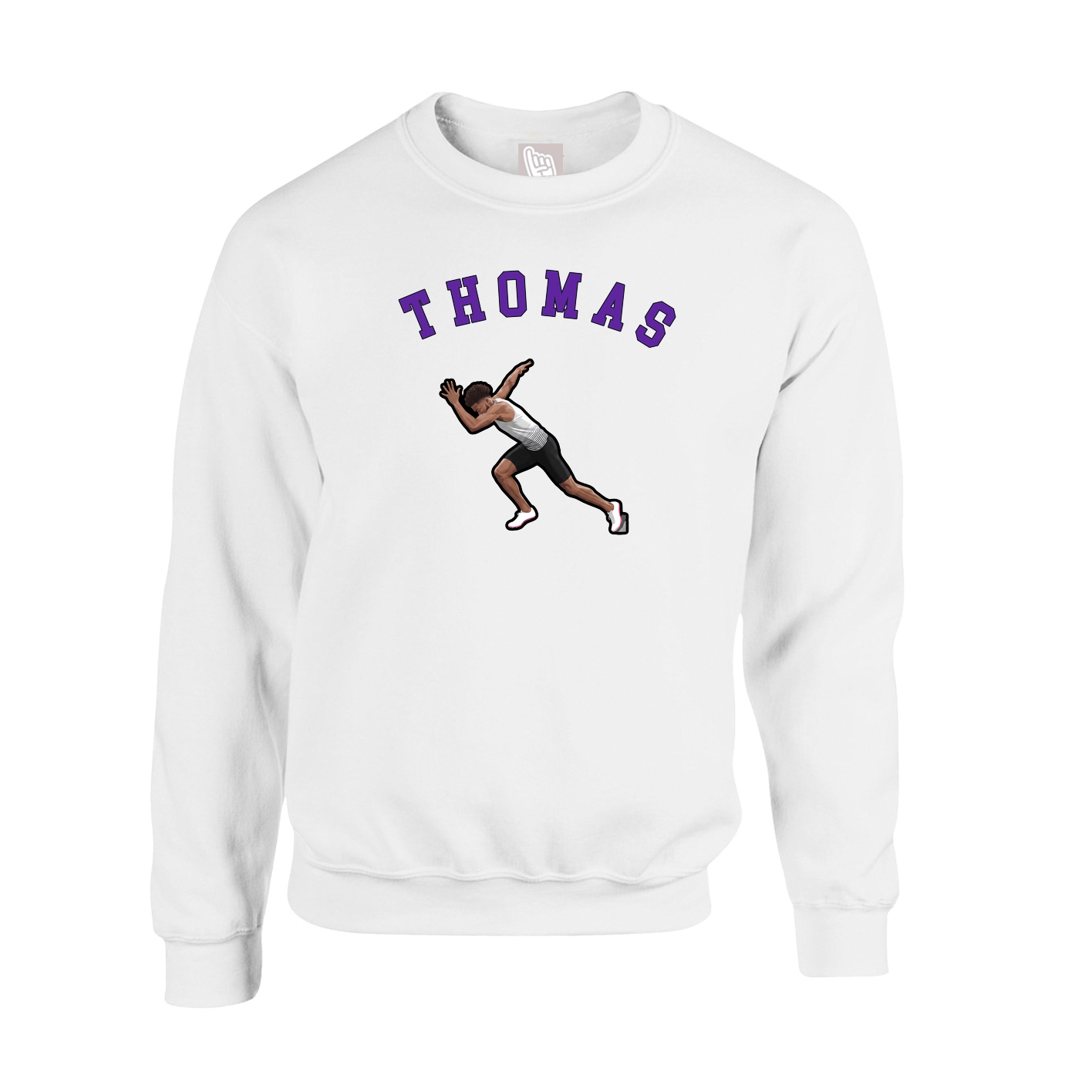 Fleece Crew — Shirsey Arch in White
