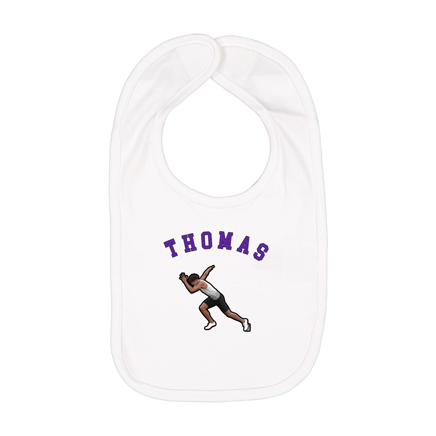 Infant Bib — Shirsey Arch in White