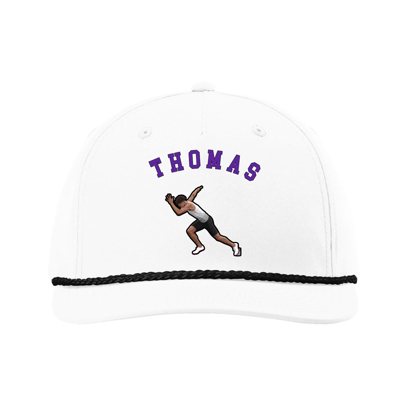Five-Panel Classic Rope Cap — Shirsey Arch in White