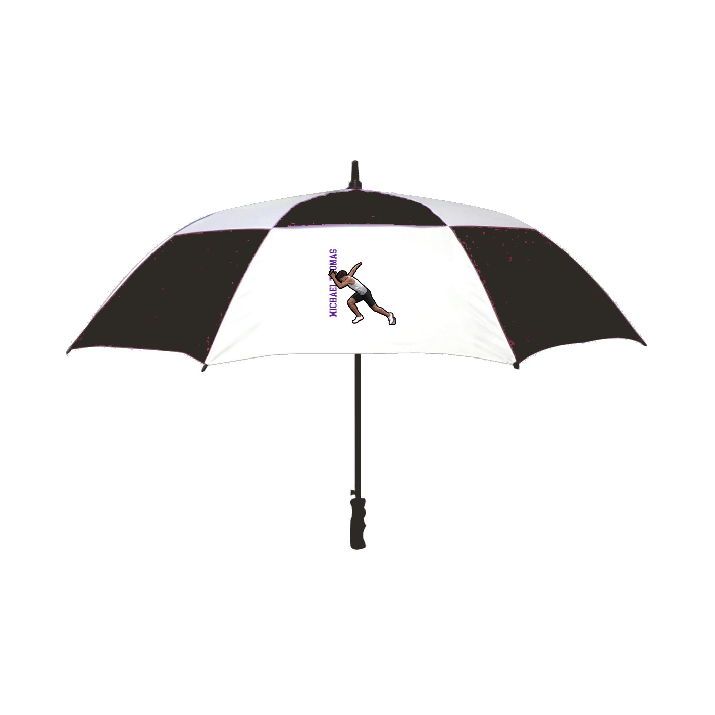 Golf Umbrella — Name Vertical in Black