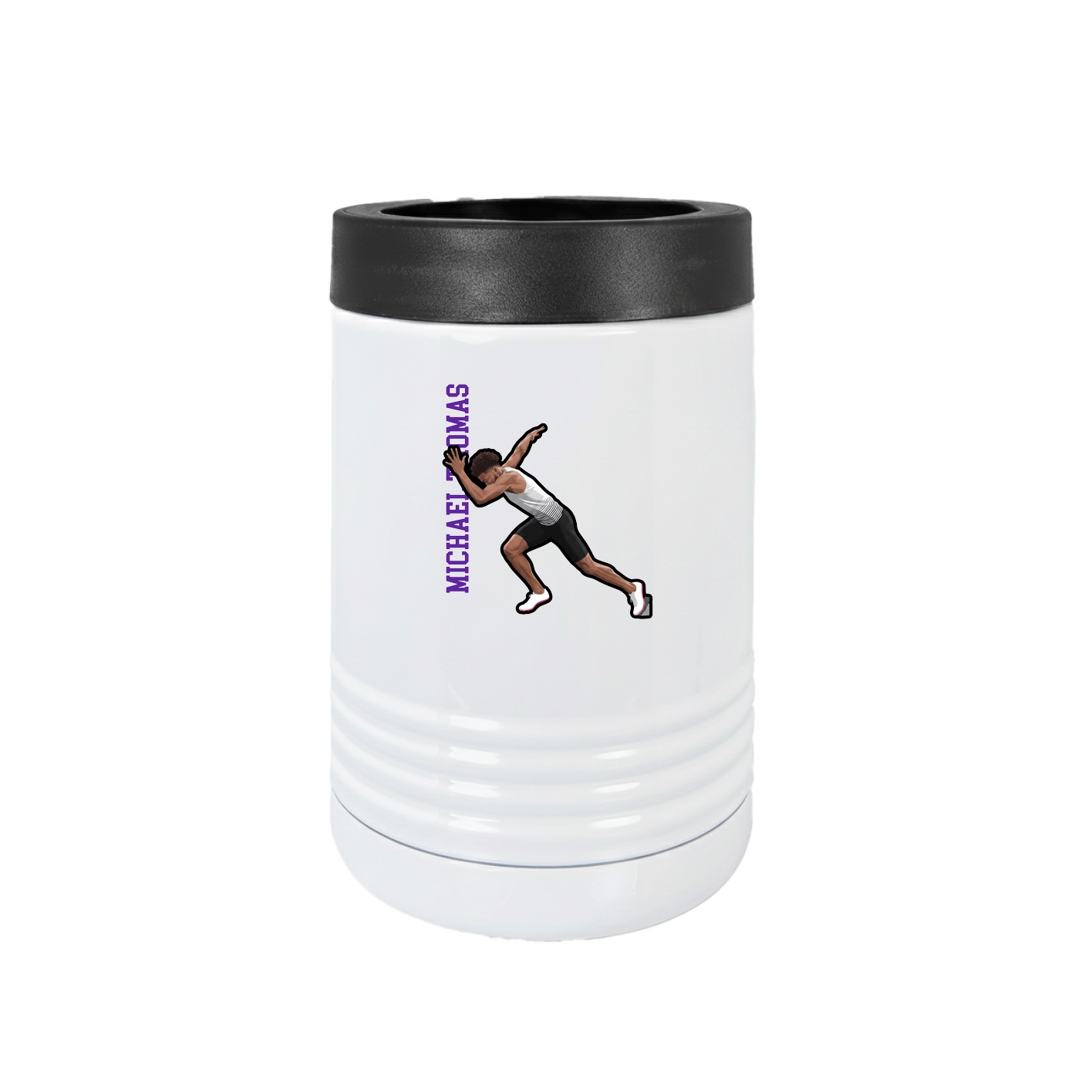 Beverage Holder — Name Vertical in White