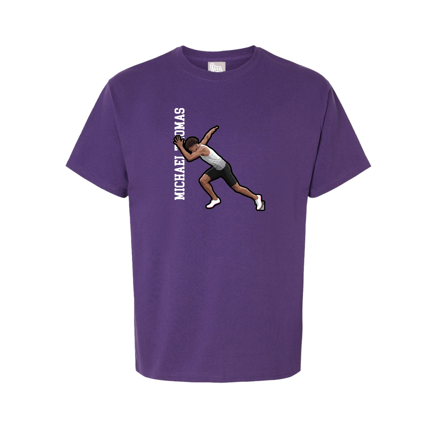 Tee — Name Vertical in Purple