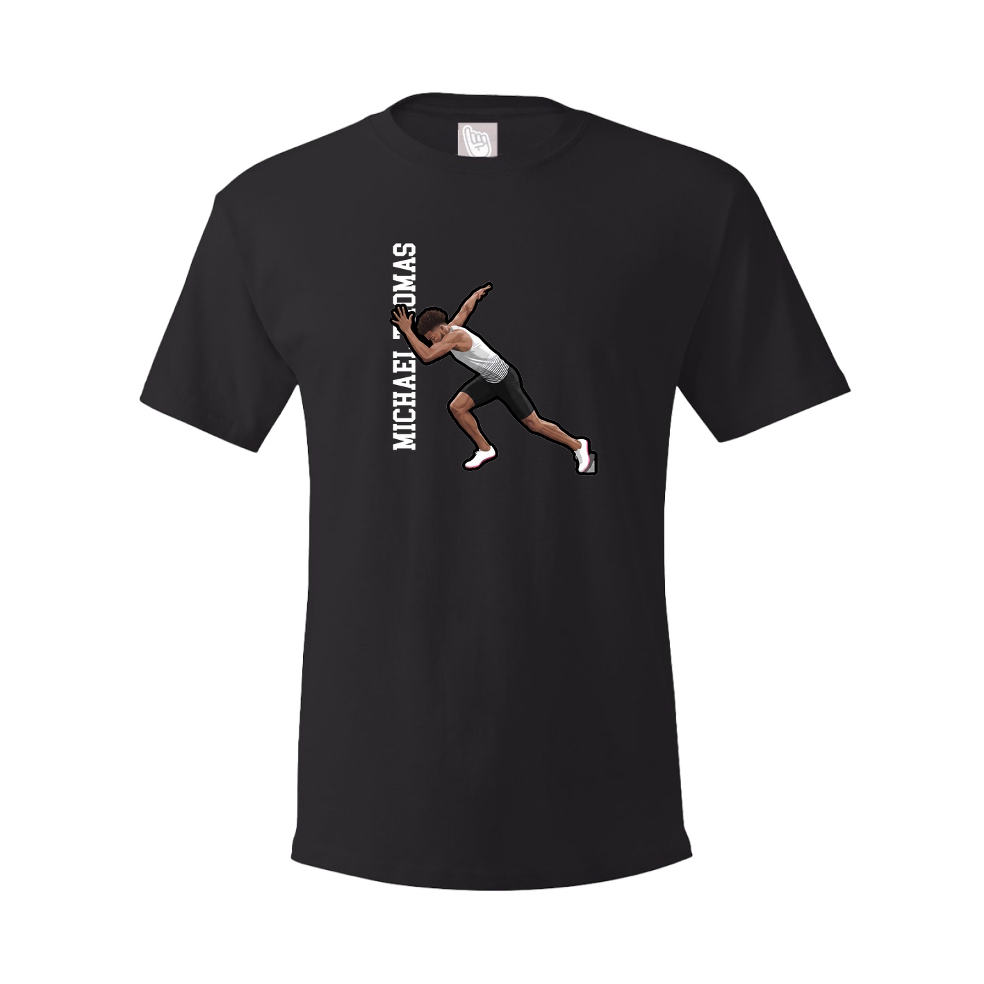 Youth Tee — Name Vertical in Black
