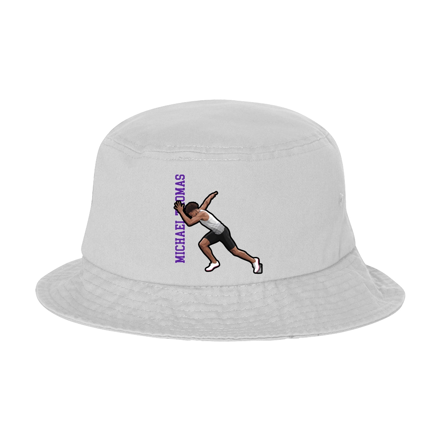 Bucket Cap — Name Vertical in White