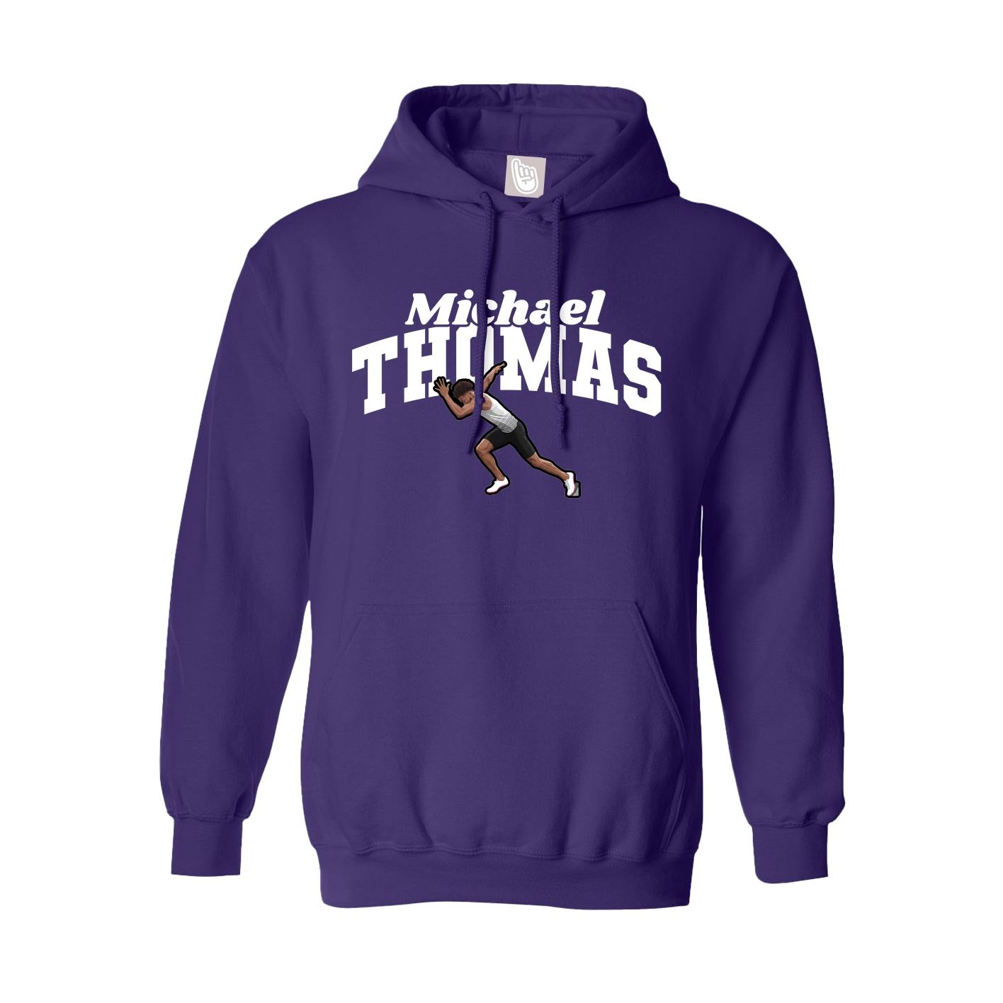 Youth Hoodie — Signature Arch in Purple