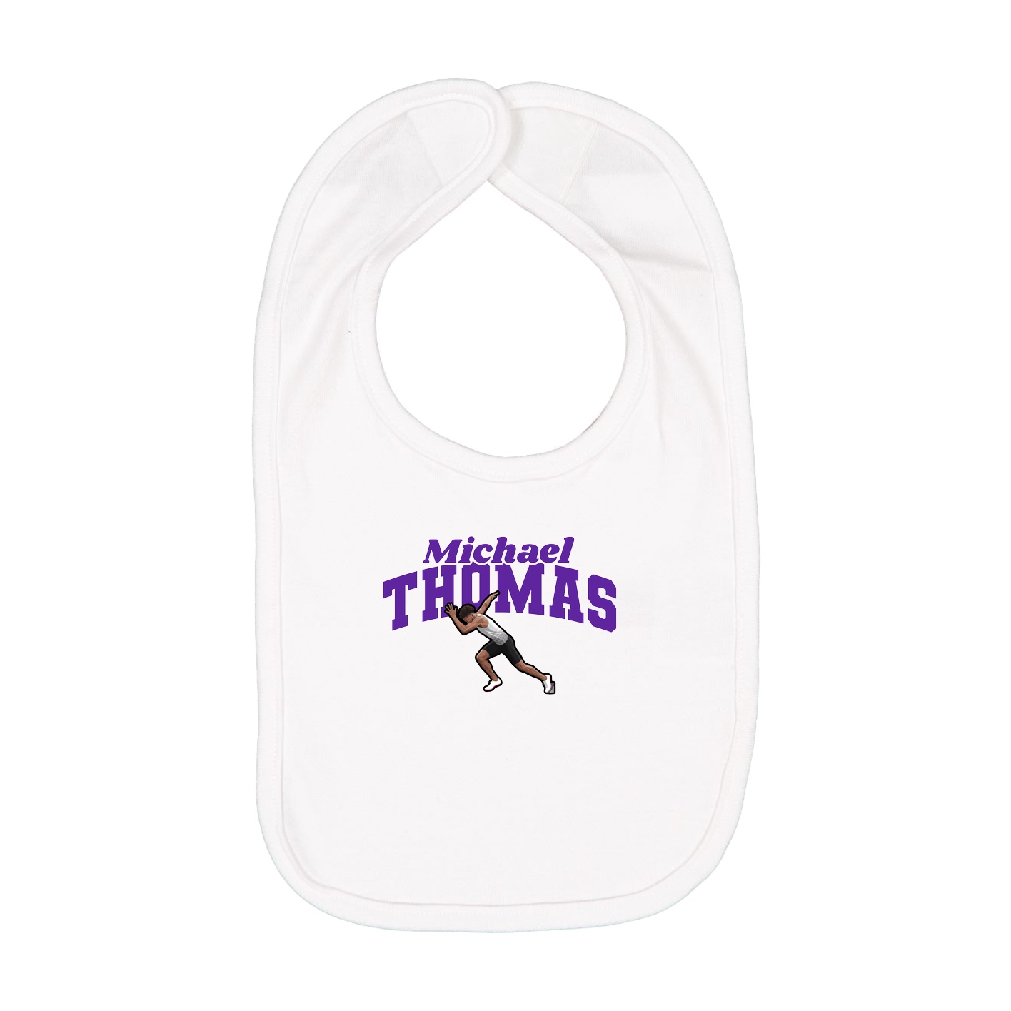 Infant Bib — Signature Arch in White