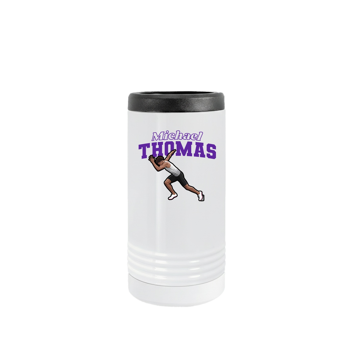 Slim Beverage Holder — Name Arch in White