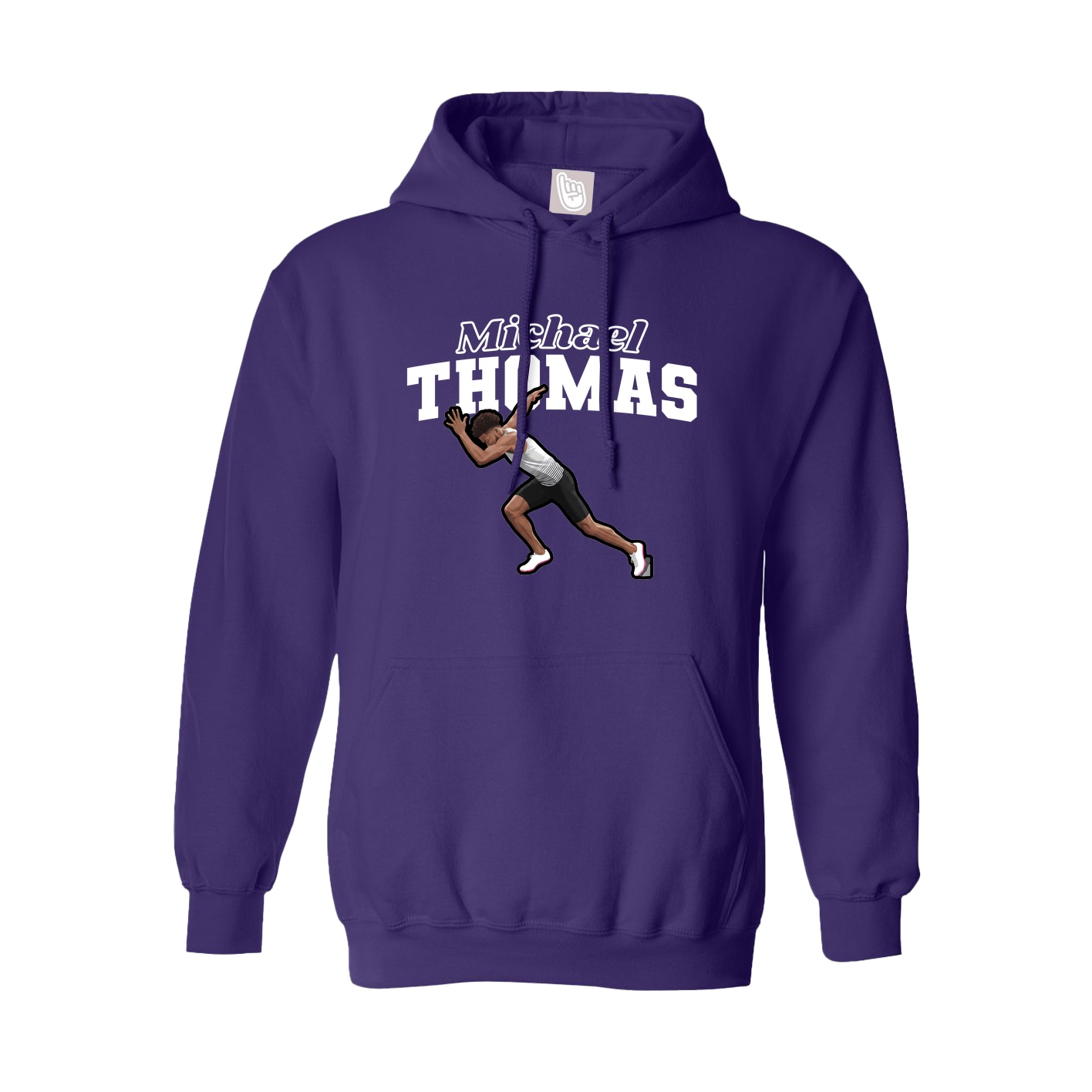 Hoodie — Name Arch in Purple