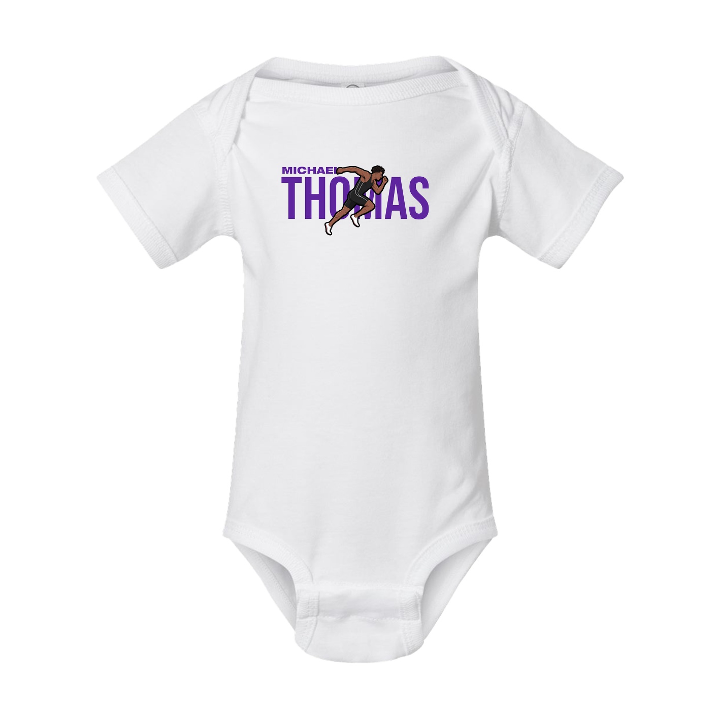 Baby Onesie — Player Name in White