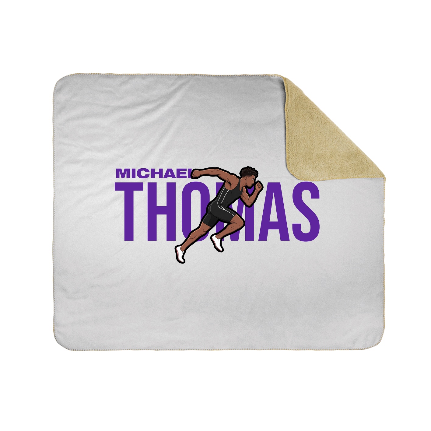Throw Blanket — Player Name in White