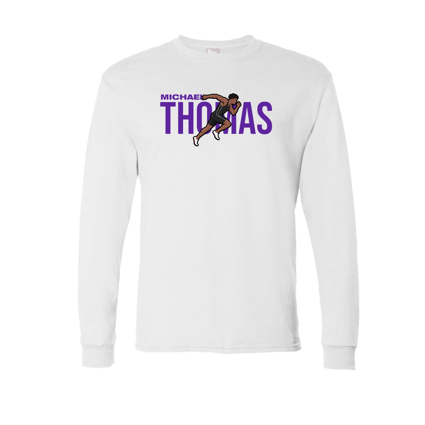 Long Sleeve Tee — Player Name in White