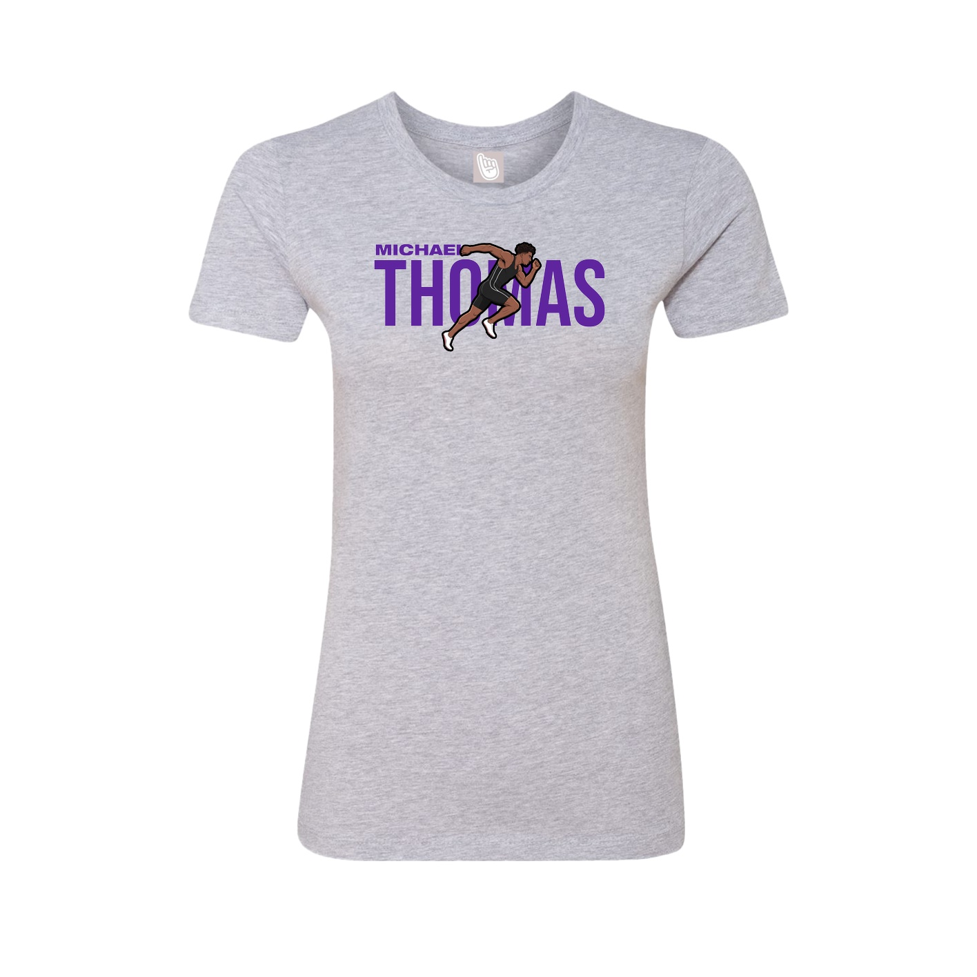 Fitted Women's Tee — Player Name in Grey