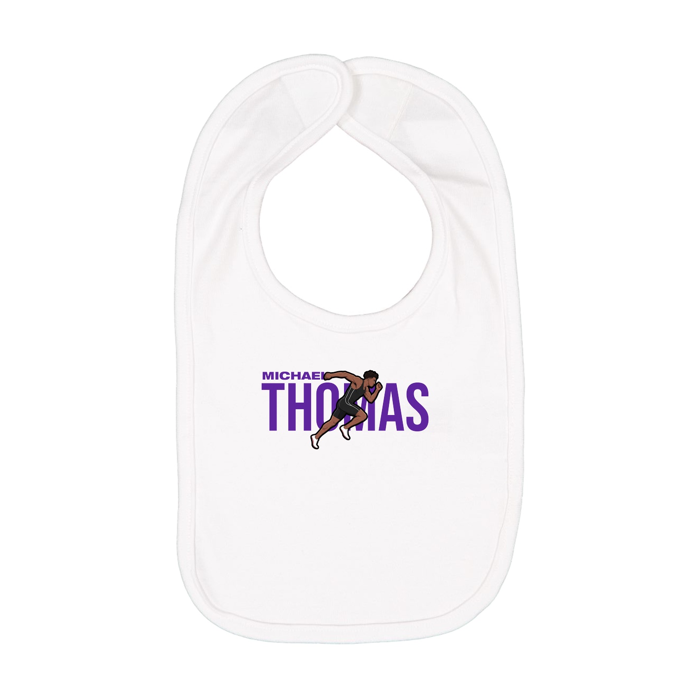 Infant Bib — Player Name in White