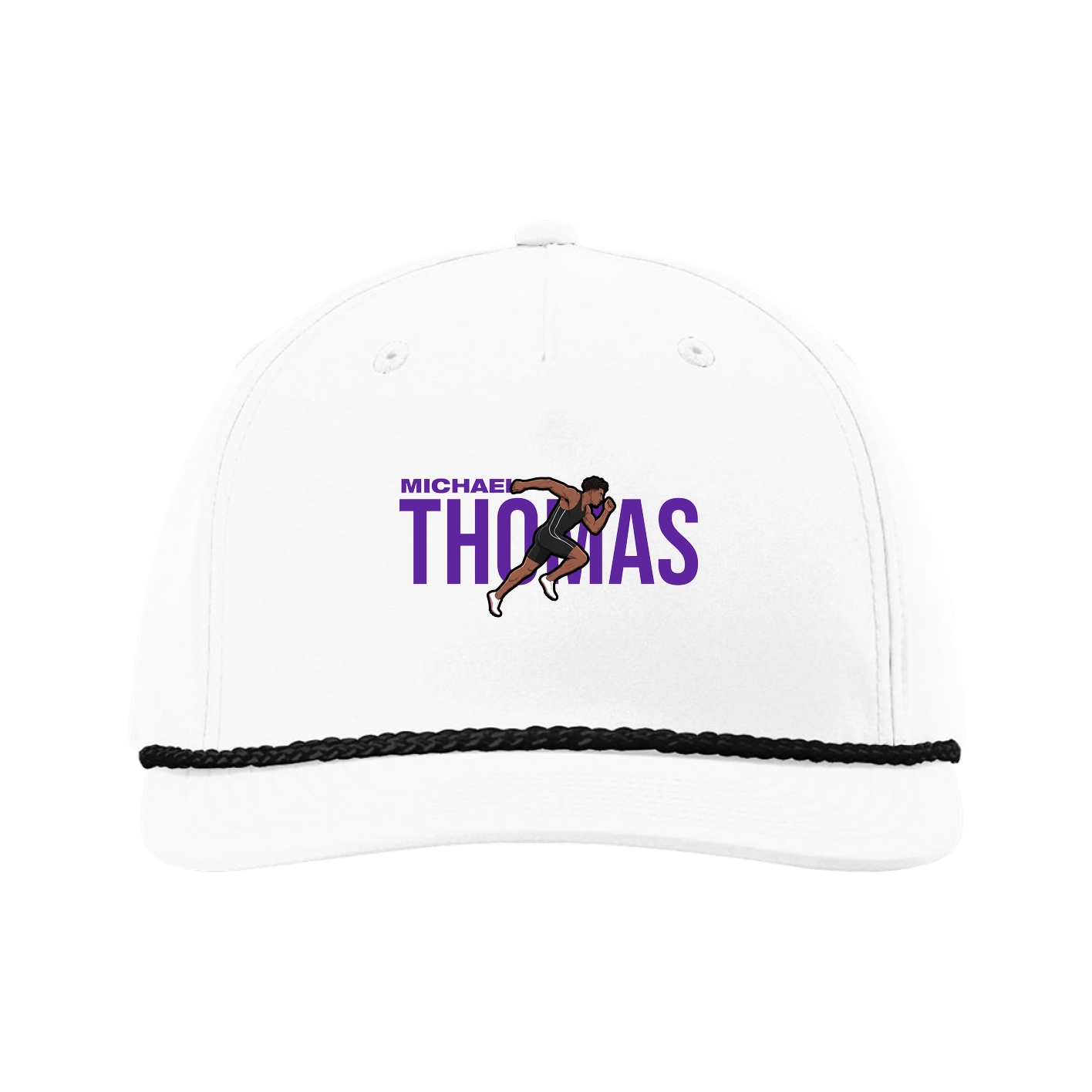 Five-Panel Classic Rope Cap — Player Name in White