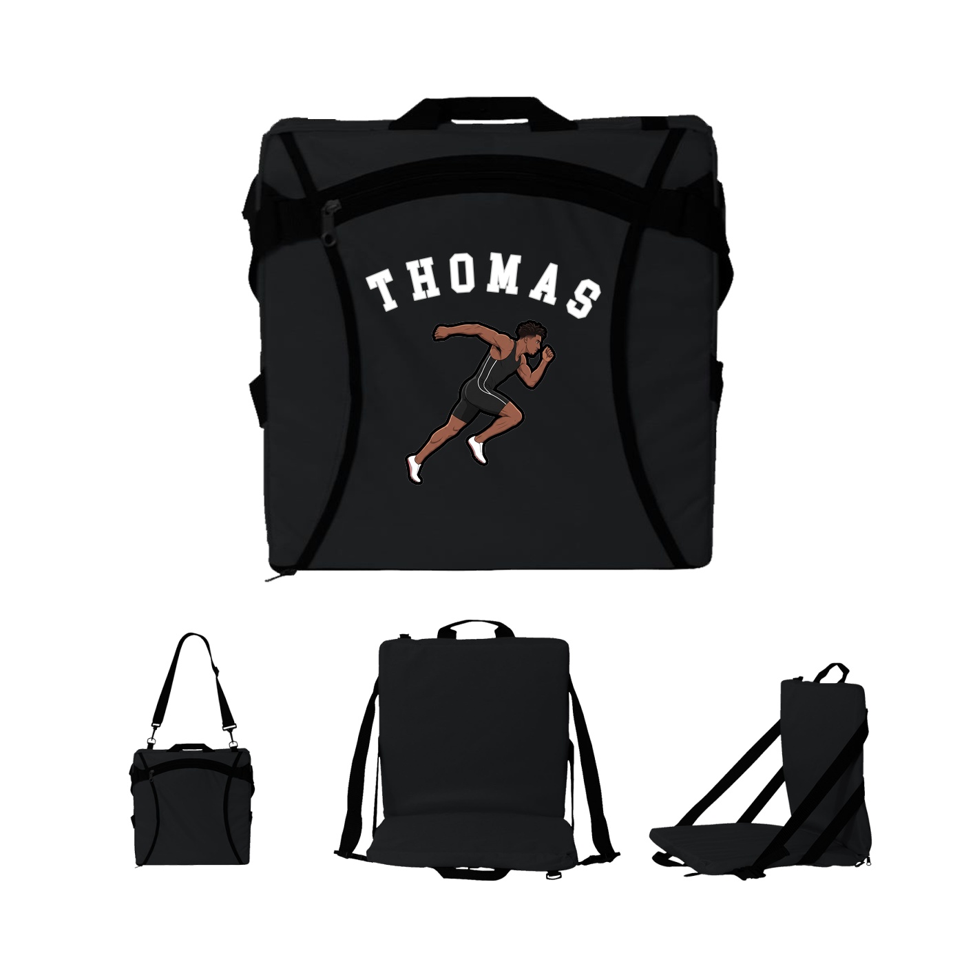 Folding Stadium Seat — Shirsey Arch in Black