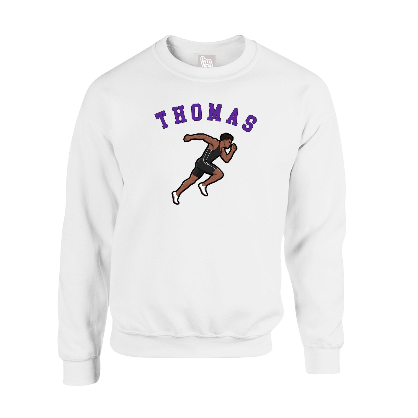 Fleece Crew — Shirsey Arch in White