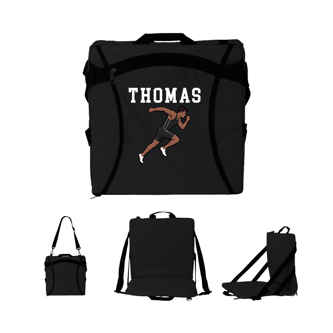 Folding Stadium Seat — Shirsey in Black