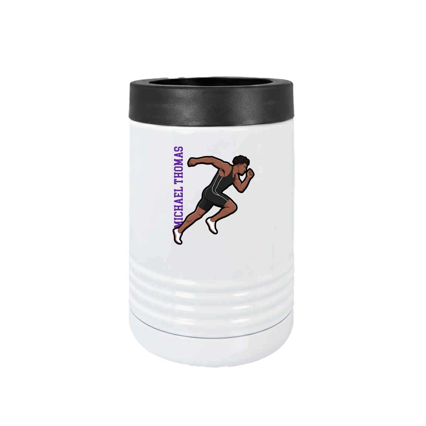 Beverage Holder — Name Vertical in White