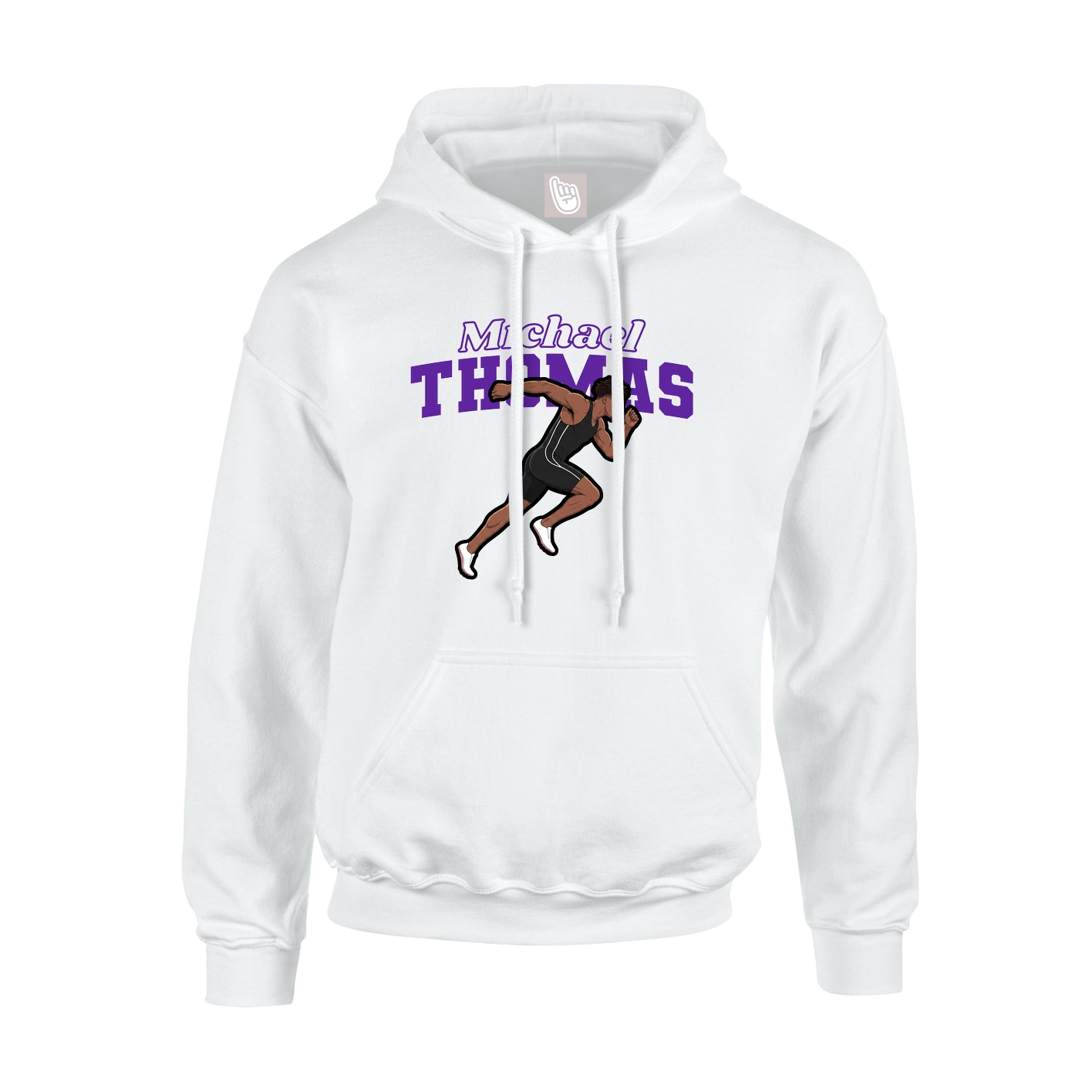 Hoodie — Name Arch in White