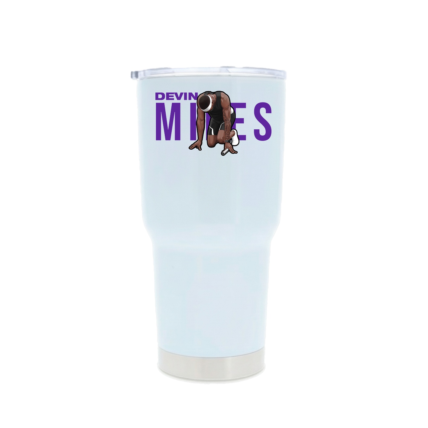 30oz Stainless Steel Tumbler — Player Name in White