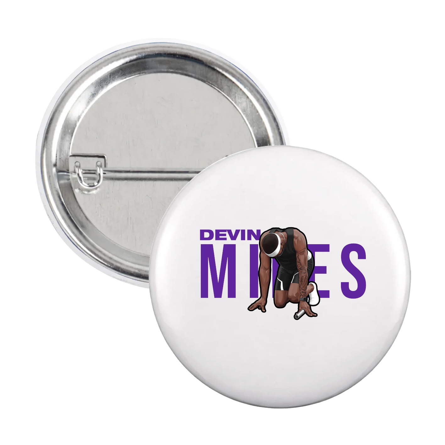 Game Day Button — Player Name in White