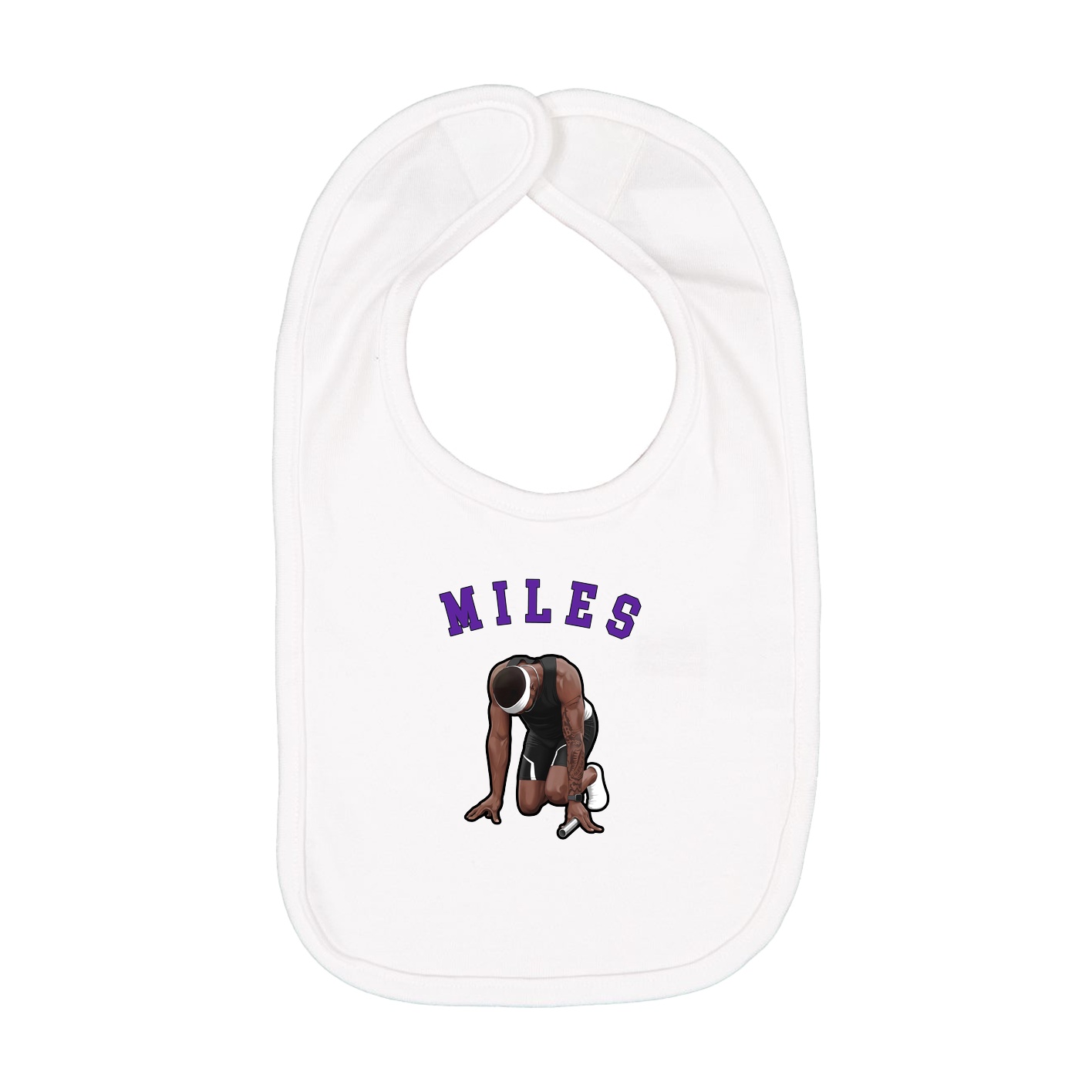 Infant Bib — Shirsey Arch in White