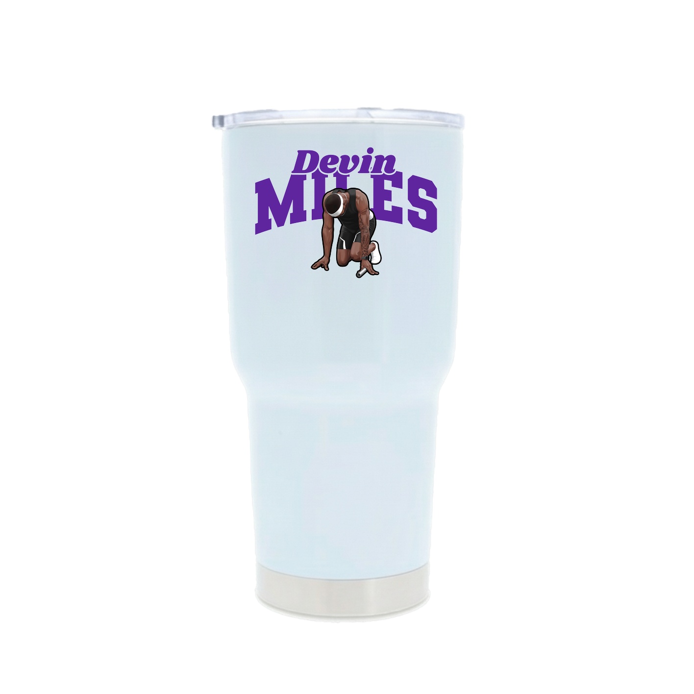 30oz Stainless Steel Tumbler — Signature Arch in White