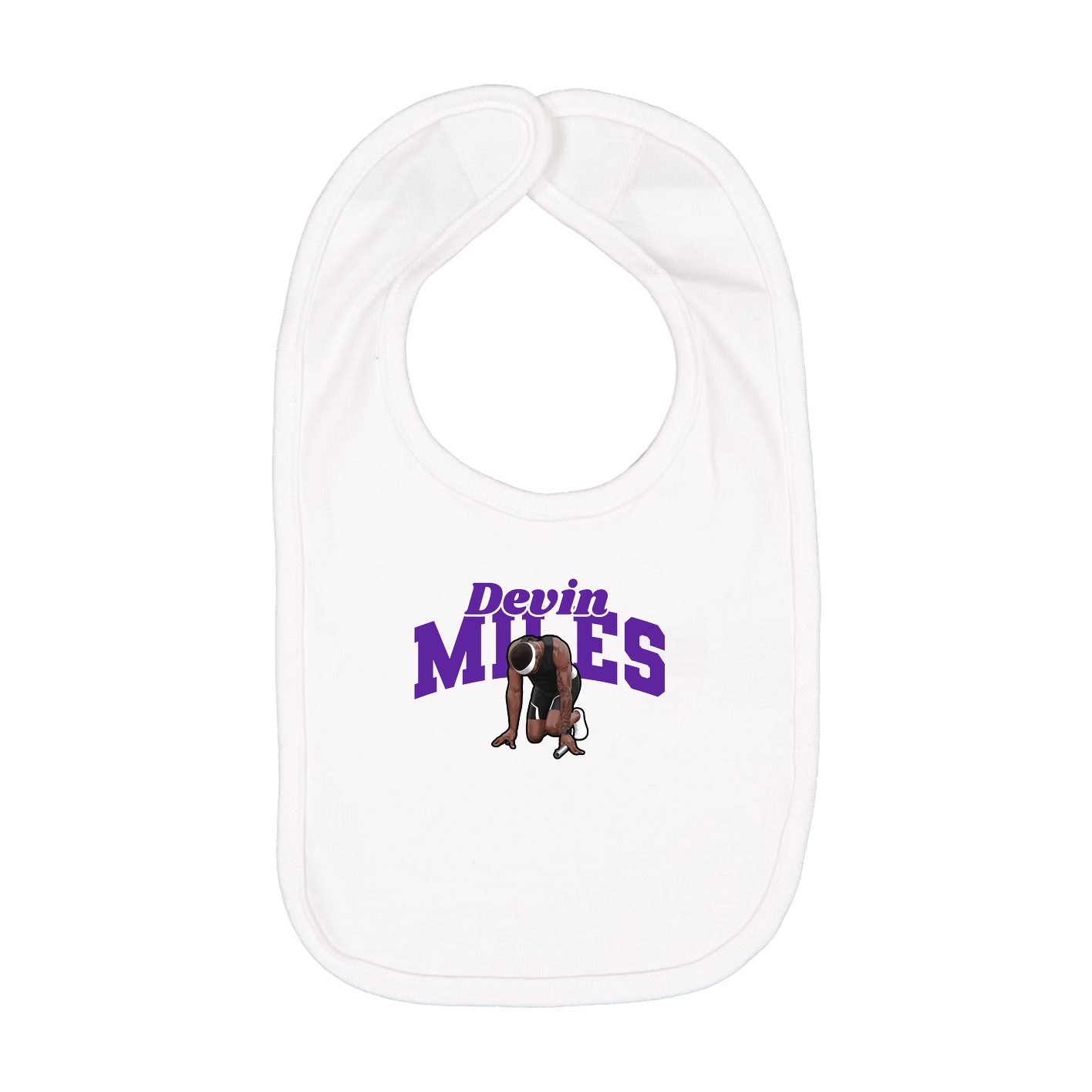 Infant Bib — Signature Arch in White