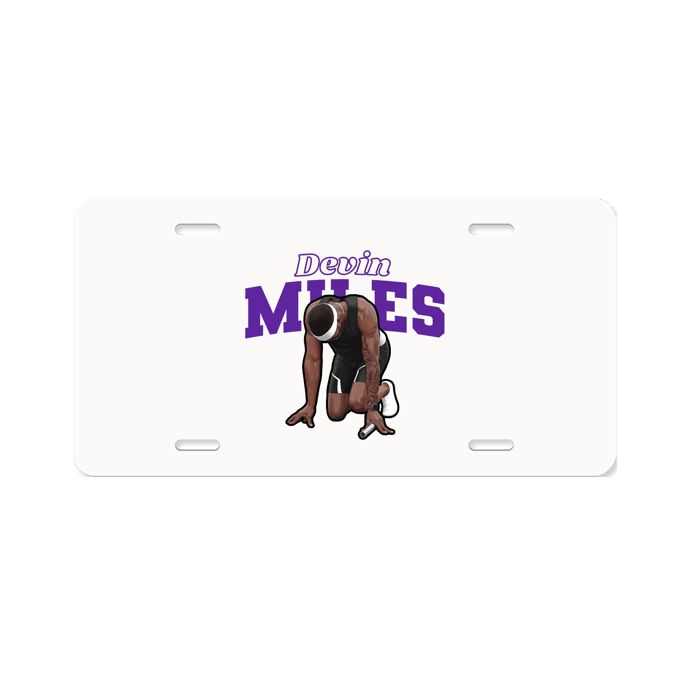 License Plate — Name Arch in Classic