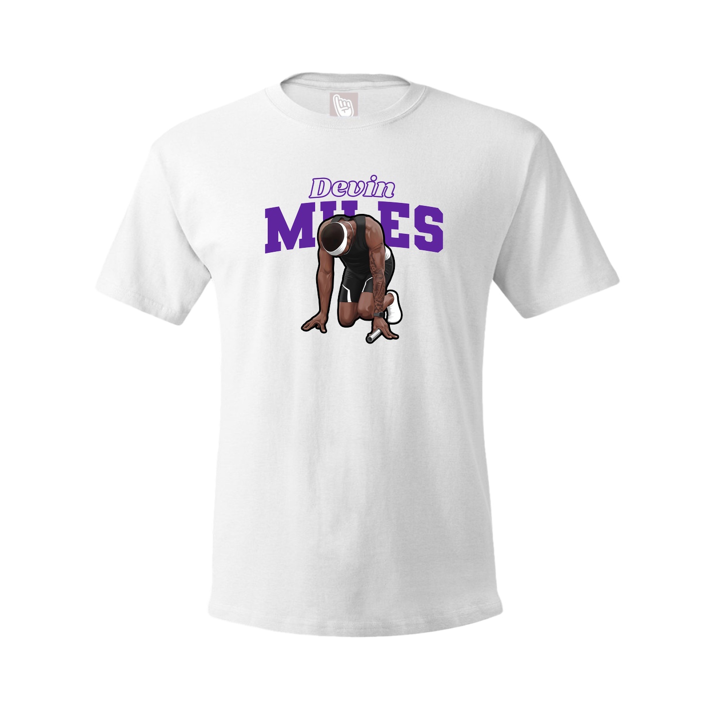 Youth Tee — Name Arch in White