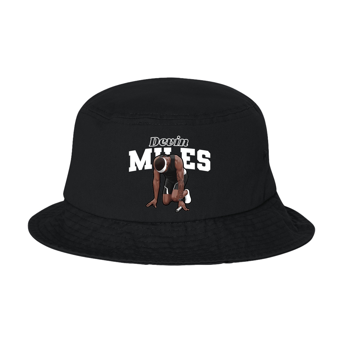 Bucket Cap — Name Arch in Black