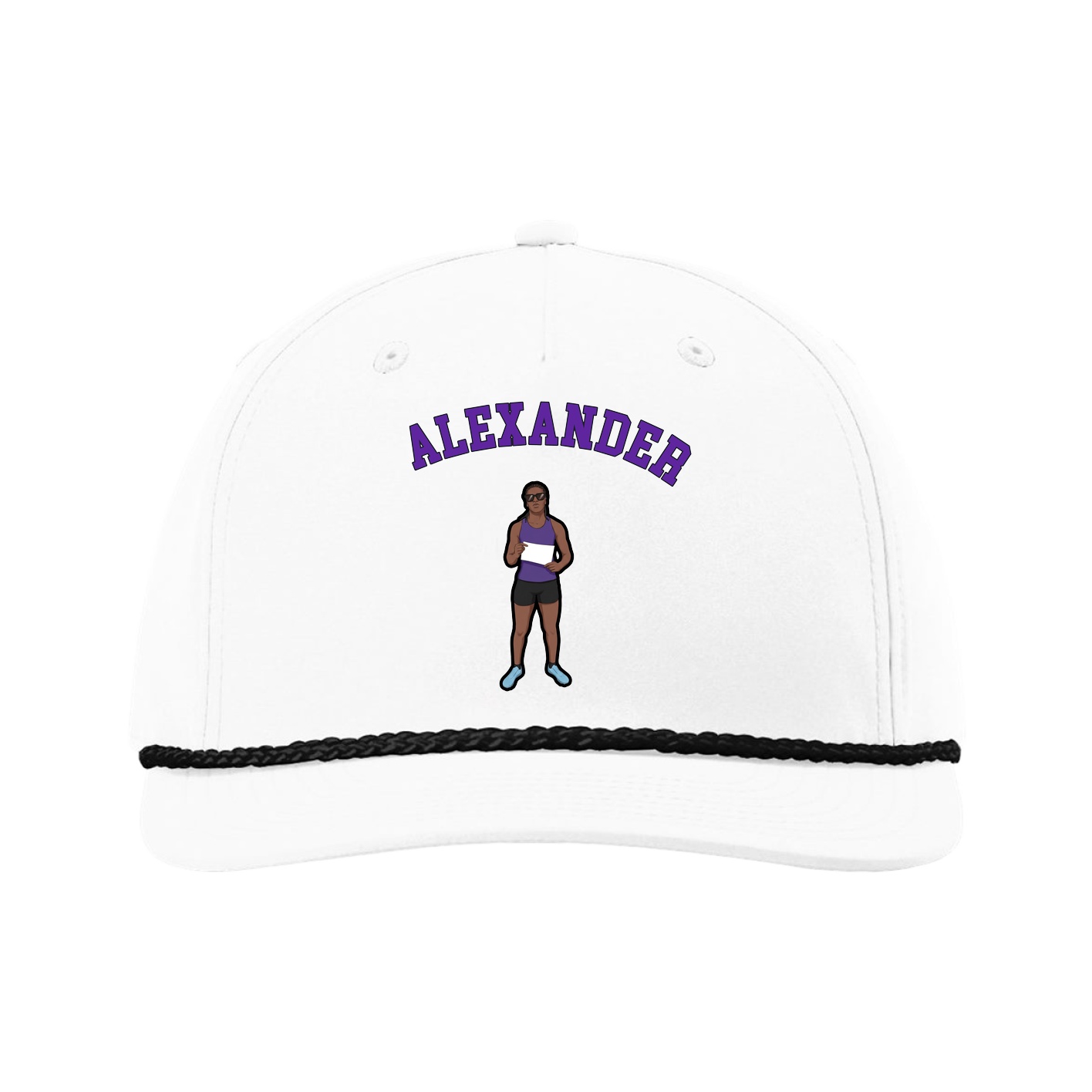 Five-Panel Classic Rope Cap — Shirsey Arch in White