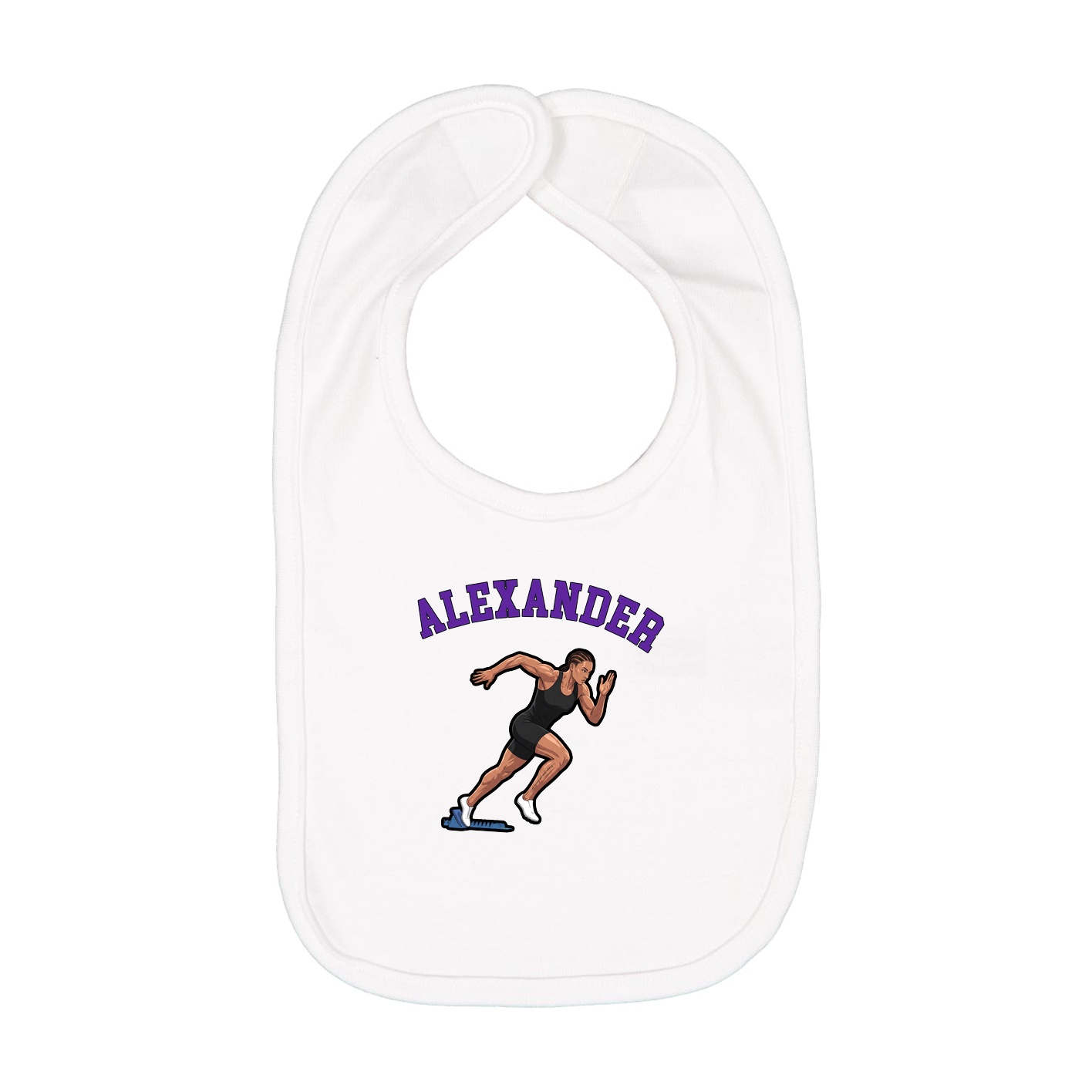 Infant Bib — Shirsey Arch in White
