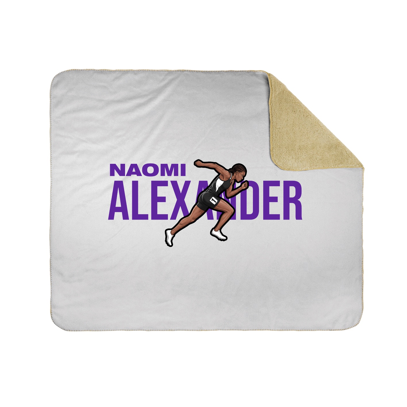 Throw Blanket — Player Name in White