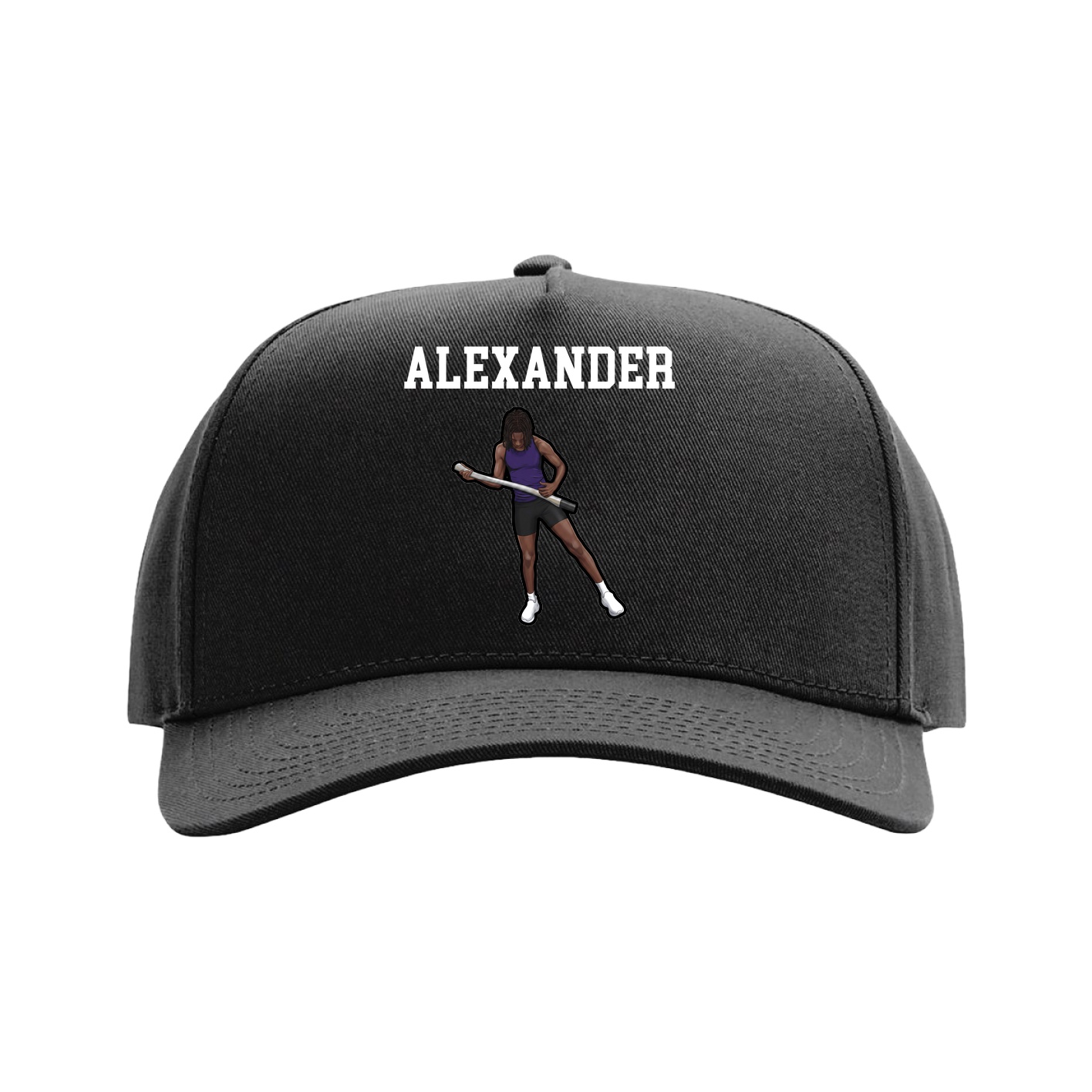 Full Fabric Five-Panel Champ Cap — Shirsey in Black