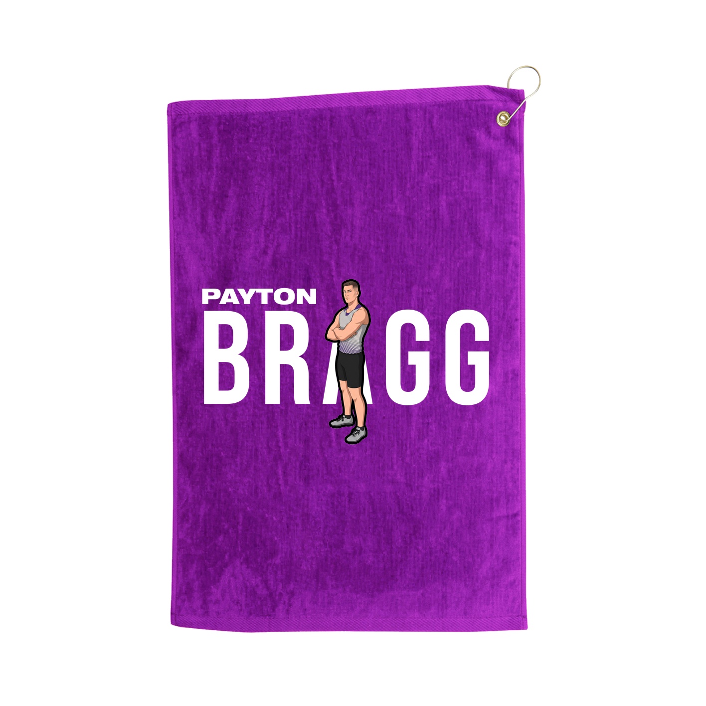 Golf Towel — Player Name in Purple