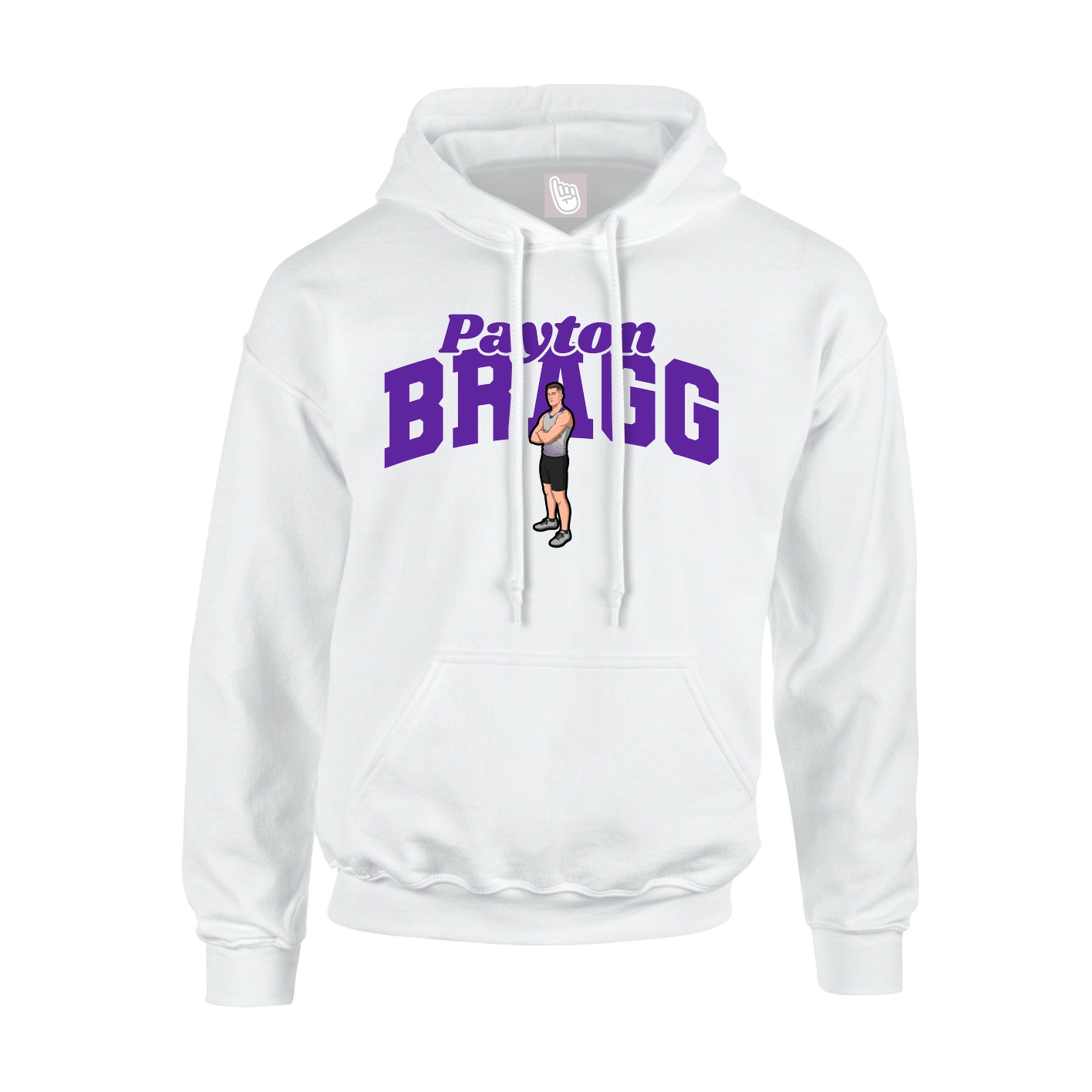 Hoodie — Signature Arch in White