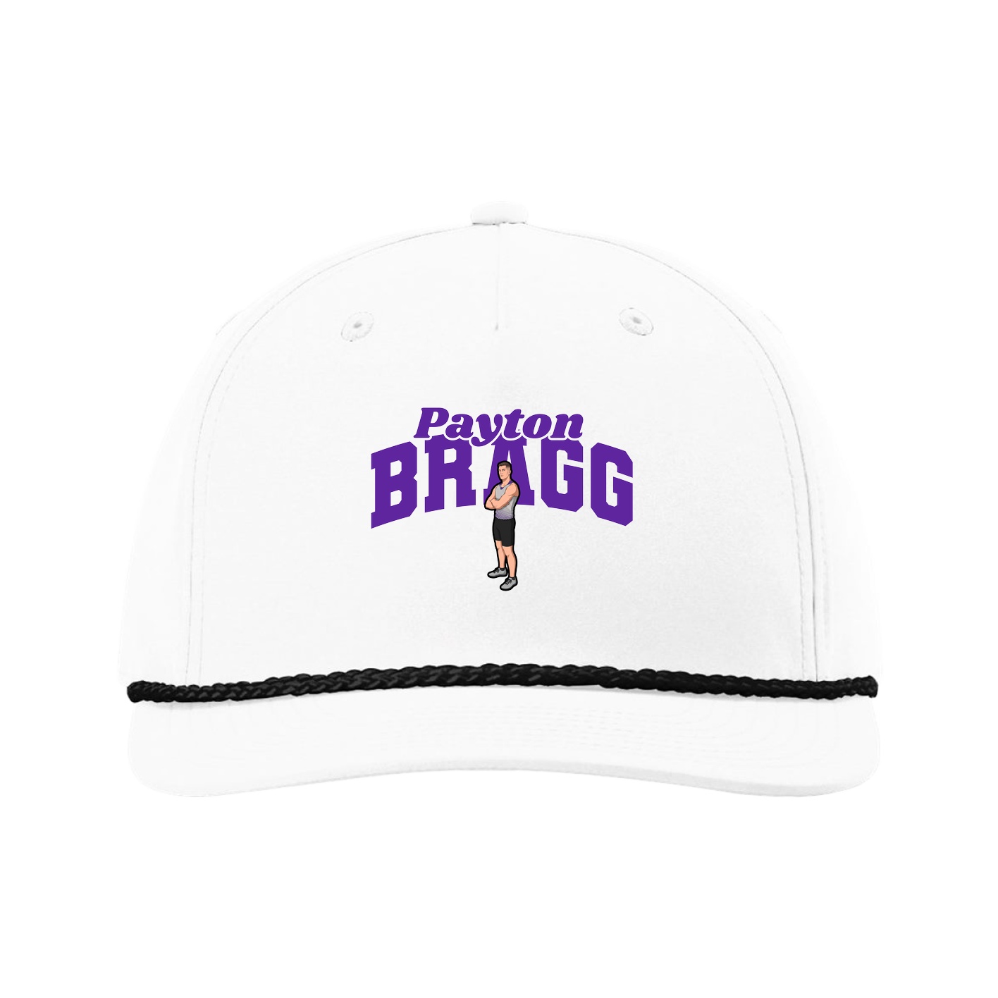 Five-Panel Classic Rope Cap — Signature Arch in White
