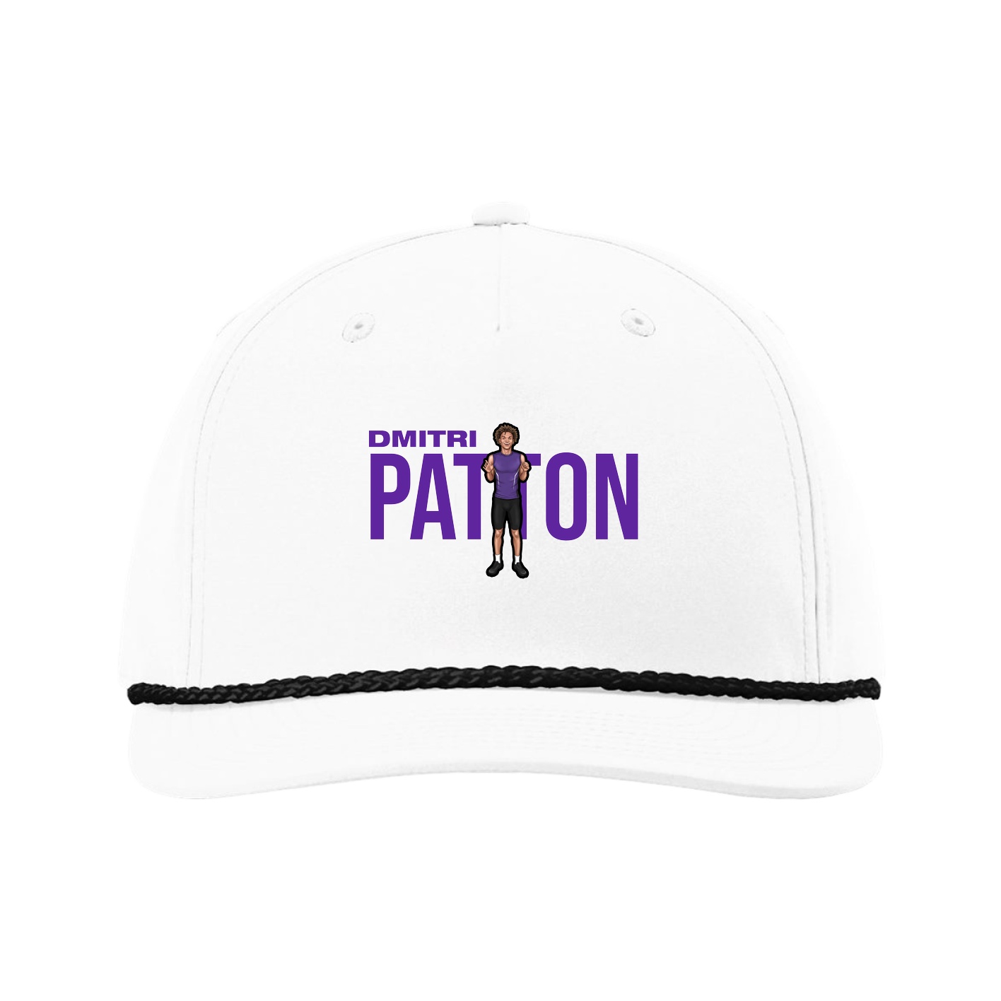 Five-Panel Classic Rope Cap — Player Name in White