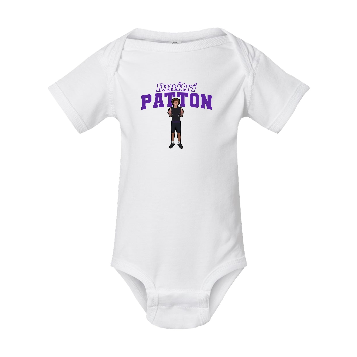 Baby Onesie — Name Arch in White