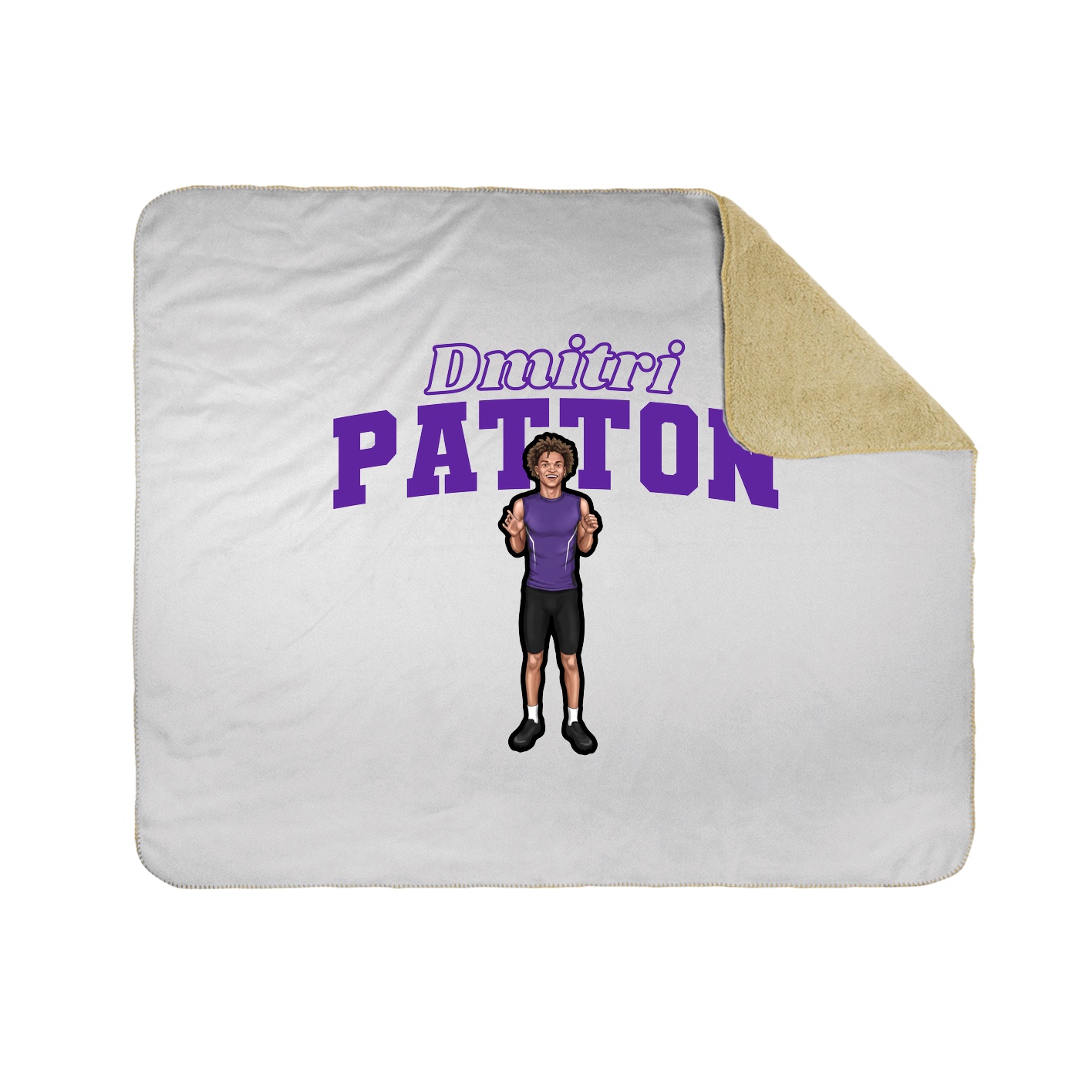 Throw Blanket — Name Arch in White