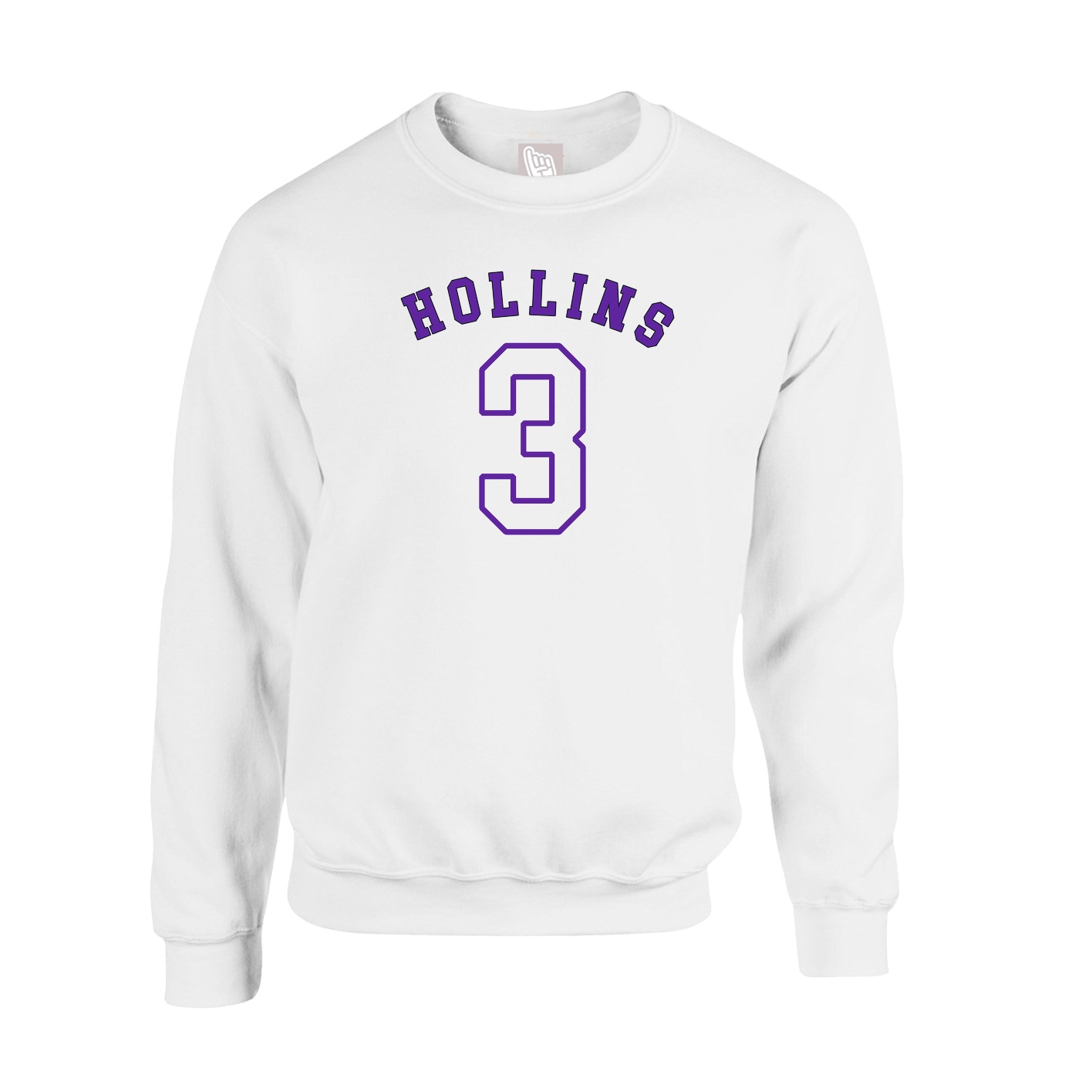 Fleece Crew — Shirsey Arch in White