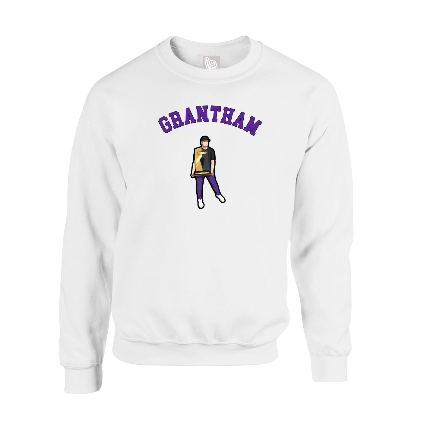 Fleece Crew — Shirsey Arch in White