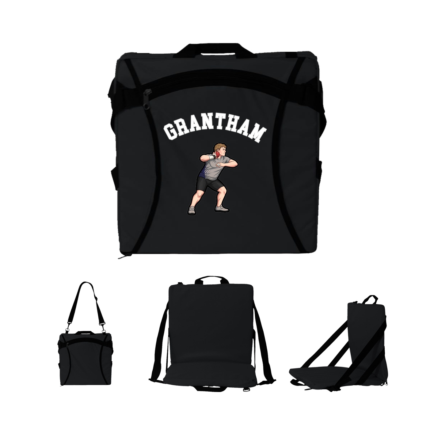 Folding Stadium Seat — Shirsey Arch in Black