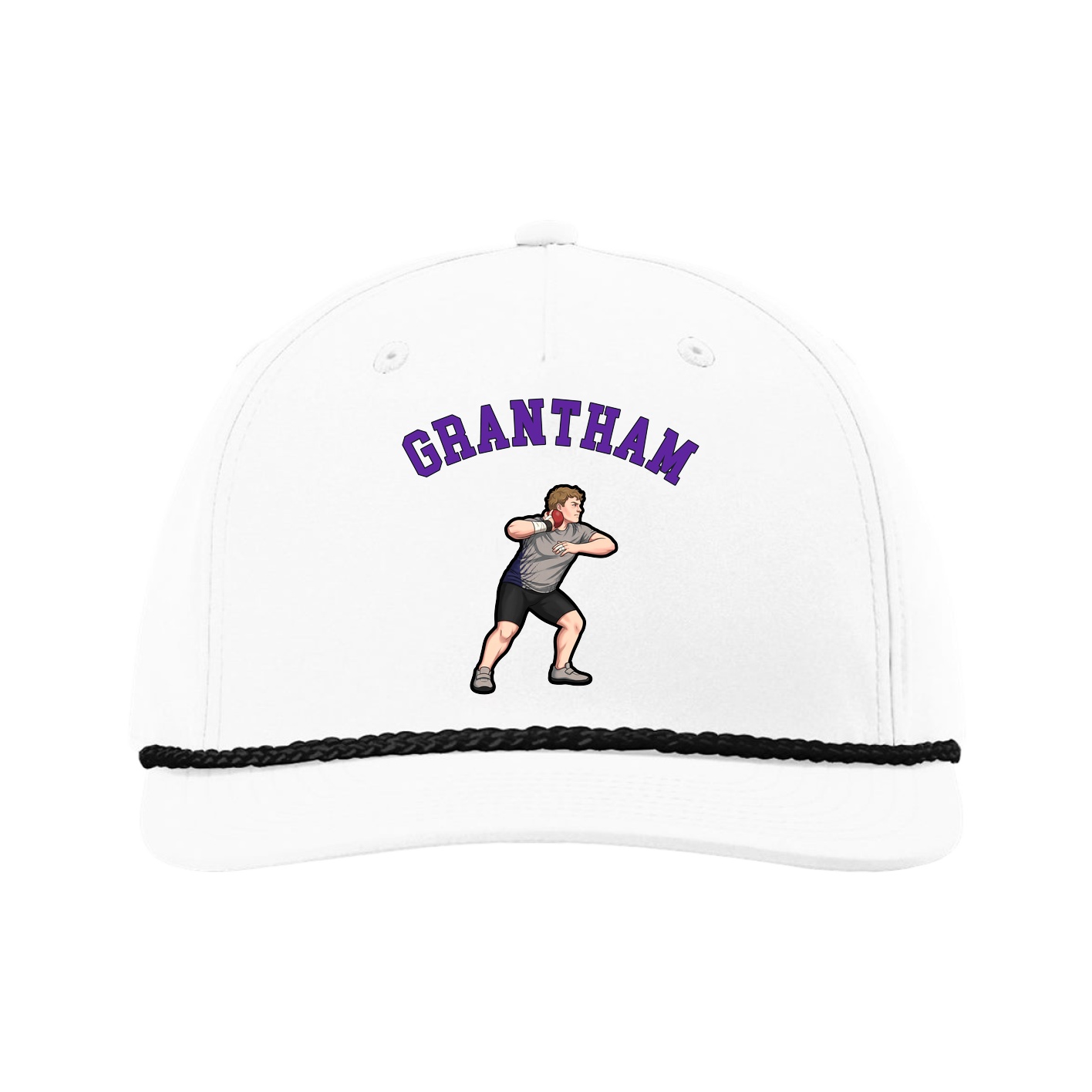 Five-Panel Classic Rope Cap — Shirsey Arch in White