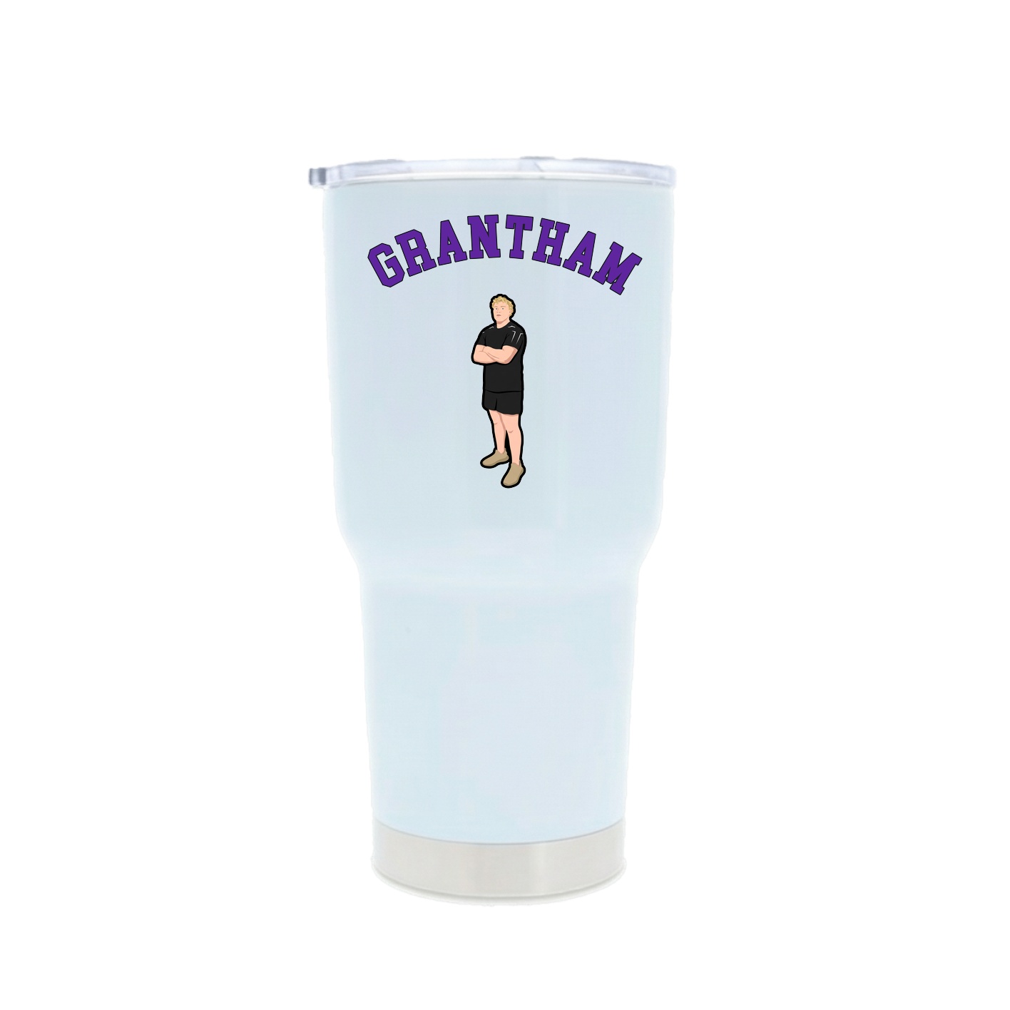30oz Stainless Steel Tumbler — Shirsey Arch in White