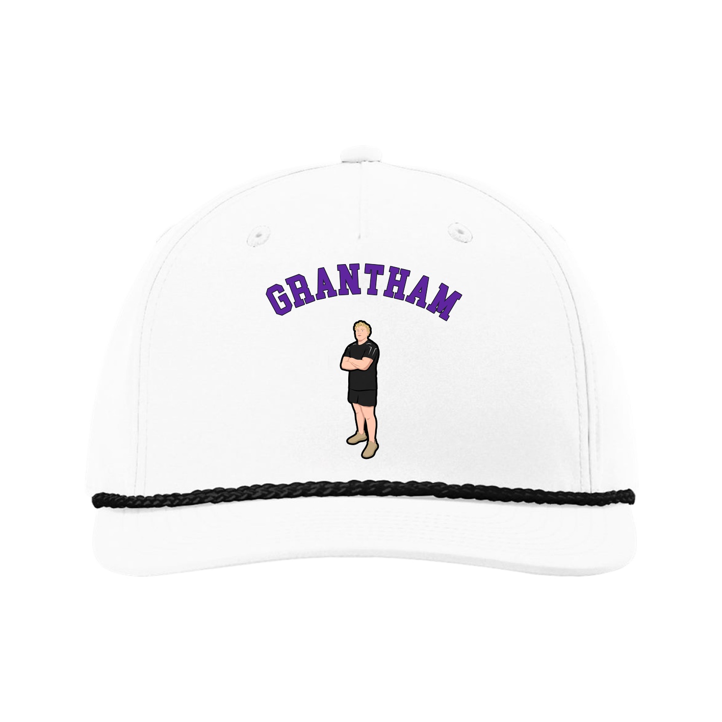 Five-Panel Classic Rope Cap — Shirsey Arch in White